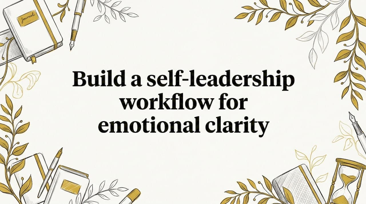 Build a self-leadership workflow for emotional clarity